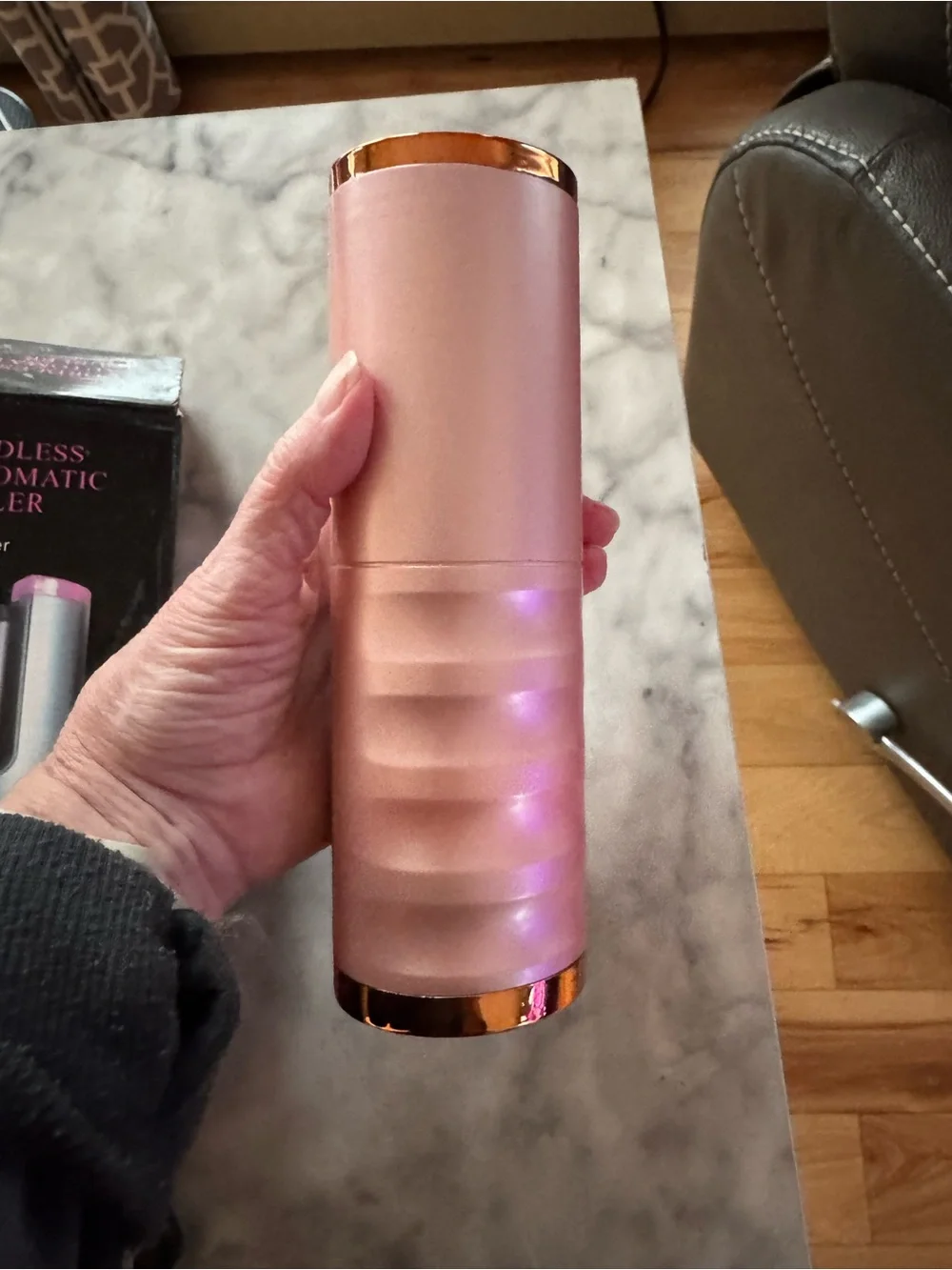 Portable Automatic Hair Curler - Pink